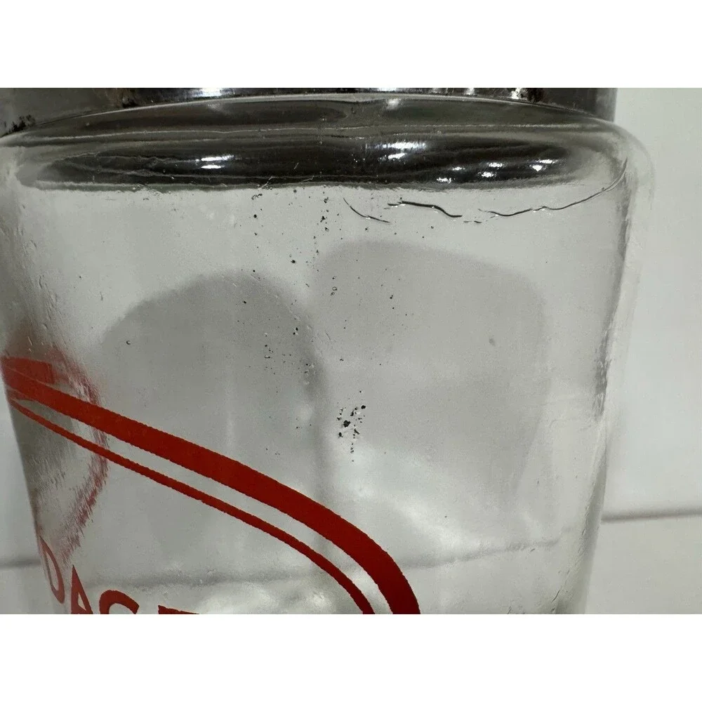 Vintage Glasco Medical Sundry Jar Bandages Apothecary Glass Canister Chrome Lid